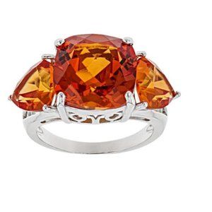 Padparadscha Sapphire Lab Created Sterling Silver